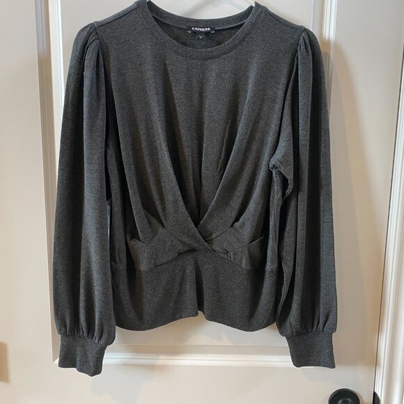 Express Dark Gray Sweatshirt Size Medium - Picture 2 of 6